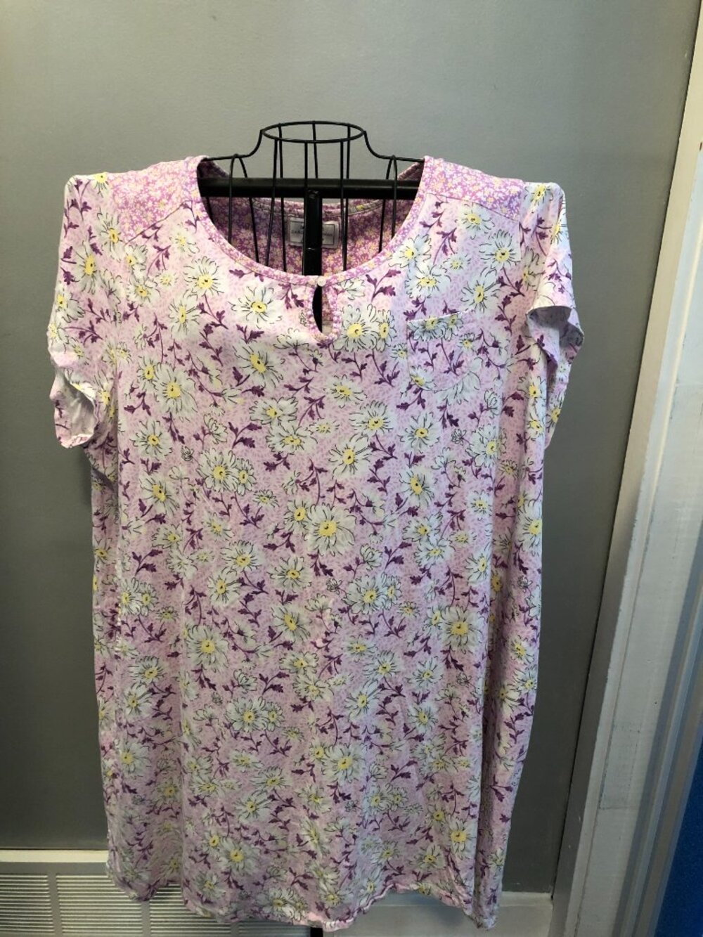 Carole Hochman 3X Heavenly Soft Purple Floral Nightshirt Nightgown 29" Pit